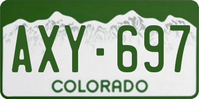 CO license plate AXY697