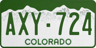 CO license plate AXY724