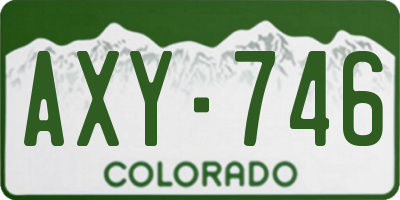 CO license plate AXY746