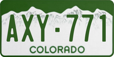 CO license plate AXY771