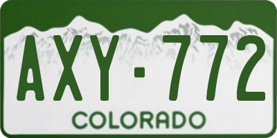 CO license plate AXY772
