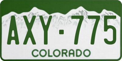 CO license plate AXY775