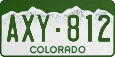 CO license plate AXY812
