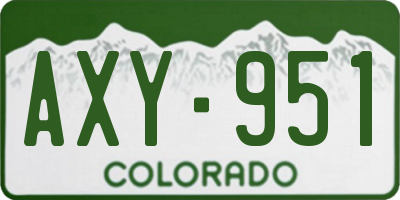 CO license plate AXY951