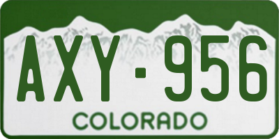 CO license plate AXY956