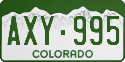 CO license plate AXY995