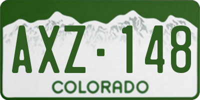 CO license plate AXZ148