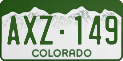 CO license plate AXZ149