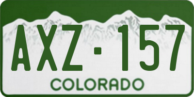 CO license plate AXZ157