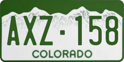 CO license plate AXZ158
