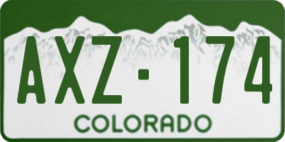CO license plate AXZ174