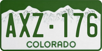 CO license plate AXZ176