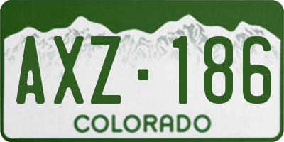 CO license plate AXZ186