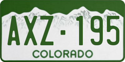 CO license plate AXZ195