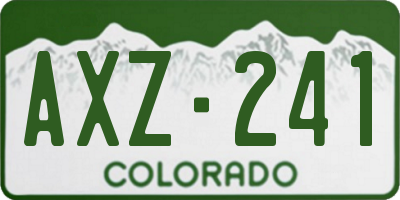 CO license plate AXZ241