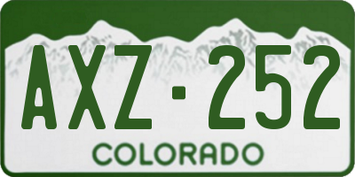CO license plate AXZ252