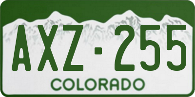 CO license plate AXZ255