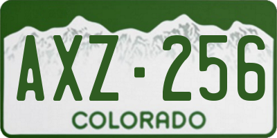 CO license plate AXZ256