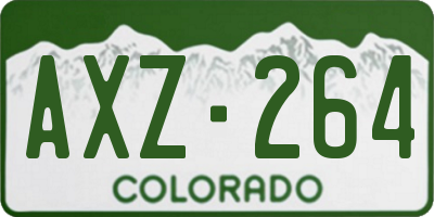 CO license plate AXZ264