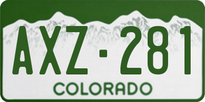 CO license plate AXZ281