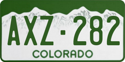CO license plate AXZ282
