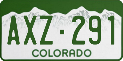 CO license plate AXZ291
