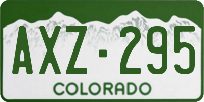 CO license plate AXZ295