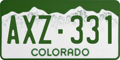 CO license plate AXZ331