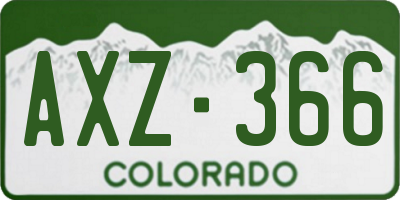 CO license plate AXZ366
