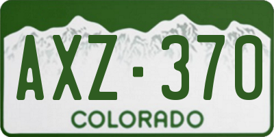 CO license plate AXZ370