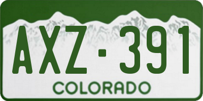CO license plate AXZ391