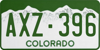CO license plate AXZ396