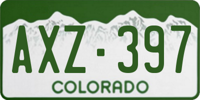 CO license plate AXZ397