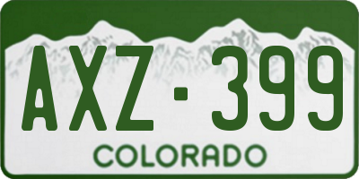 CO license plate AXZ399