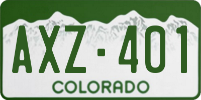 CO license plate AXZ401