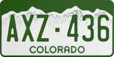 CO license plate AXZ436