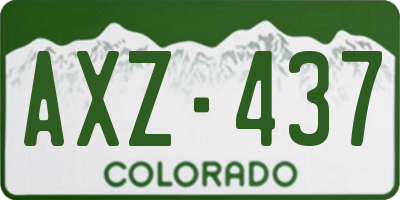 CO license plate AXZ437