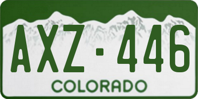 CO license plate AXZ446
