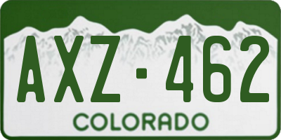CO license plate AXZ462
