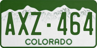 CO license plate AXZ464
