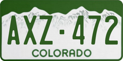 CO license plate AXZ472