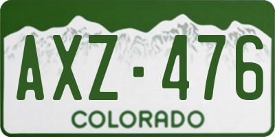 CO license plate AXZ476