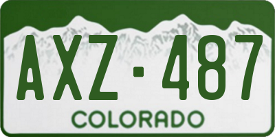 CO license plate AXZ487