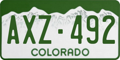 CO license plate AXZ492