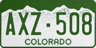 CO license plate AXZ508