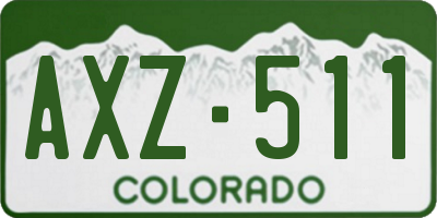 CO license plate AXZ511