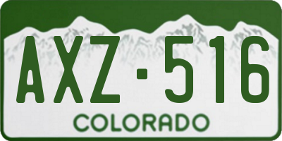CO license plate AXZ516