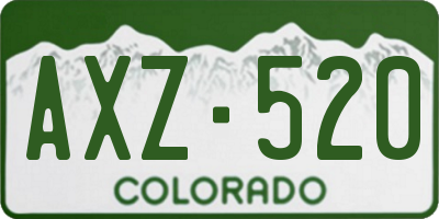 CO license plate AXZ520