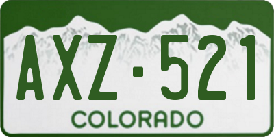 CO license plate AXZ521