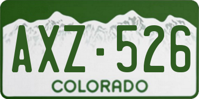 CO license plate AXZ526